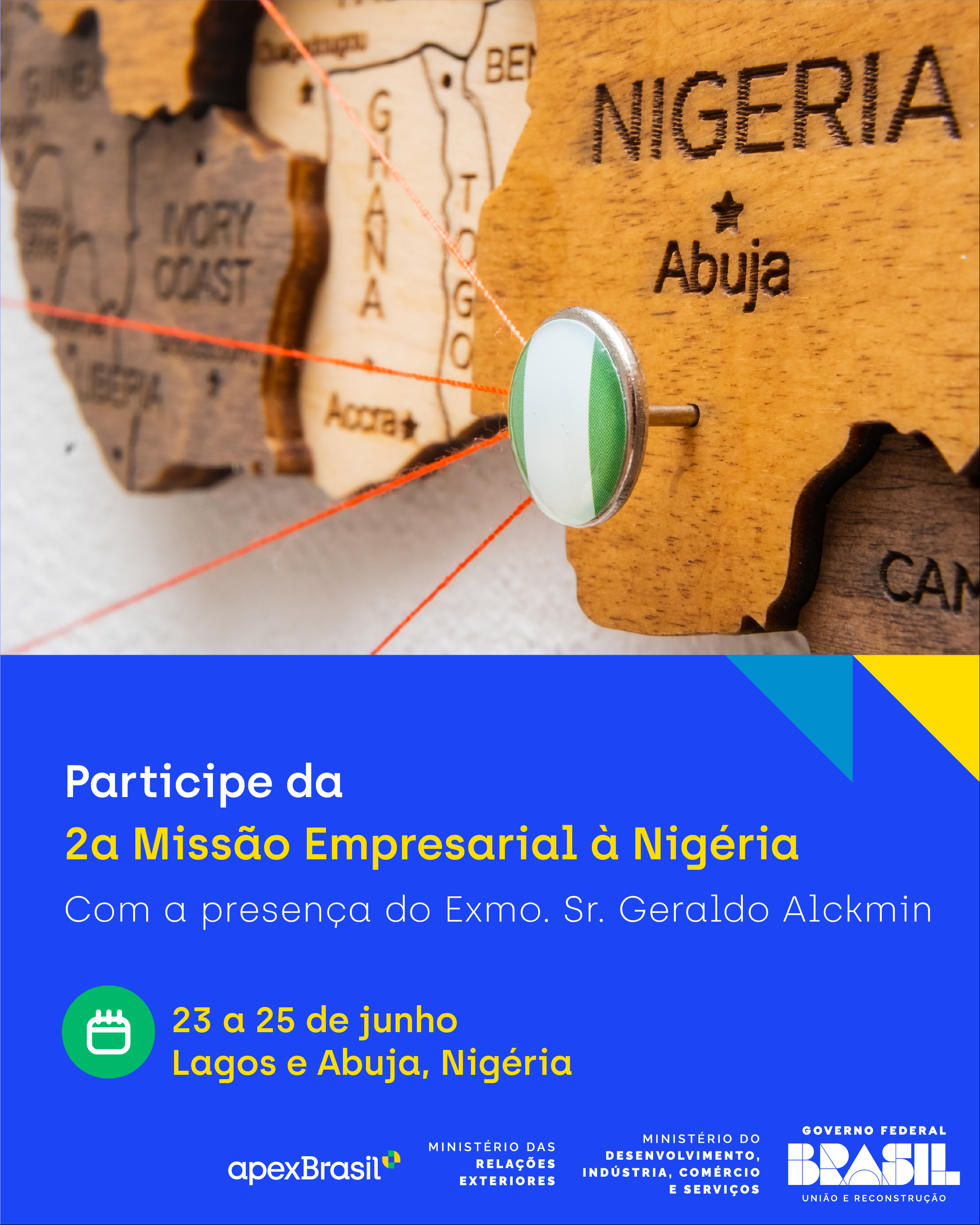 Participe da Missão Empresarial à Nigéria com o vice-presidente Geraldo Alckmin 